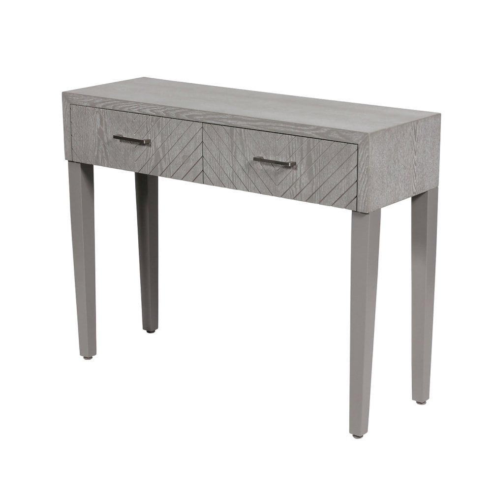 2 Drawer Vivian Console Dressing table Grey Elm last one reduced to clear-BEDSIDE CABINETS-Renaissance Design Studio