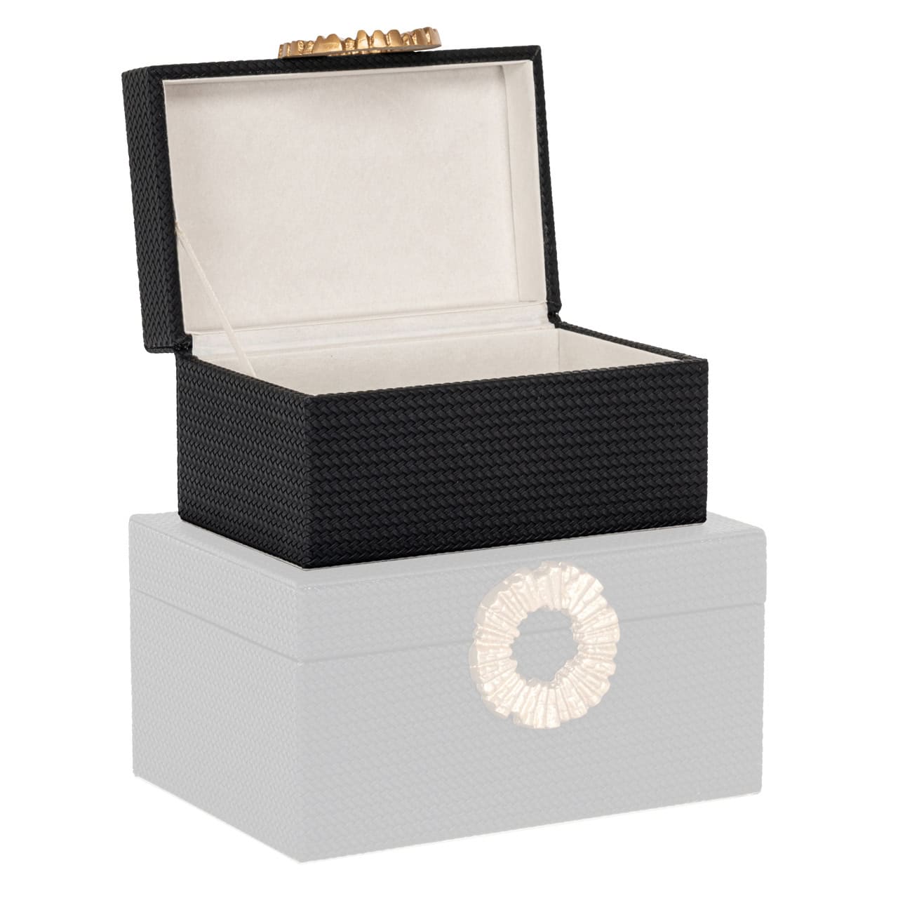 Amal black/gold small storage box by Richmond