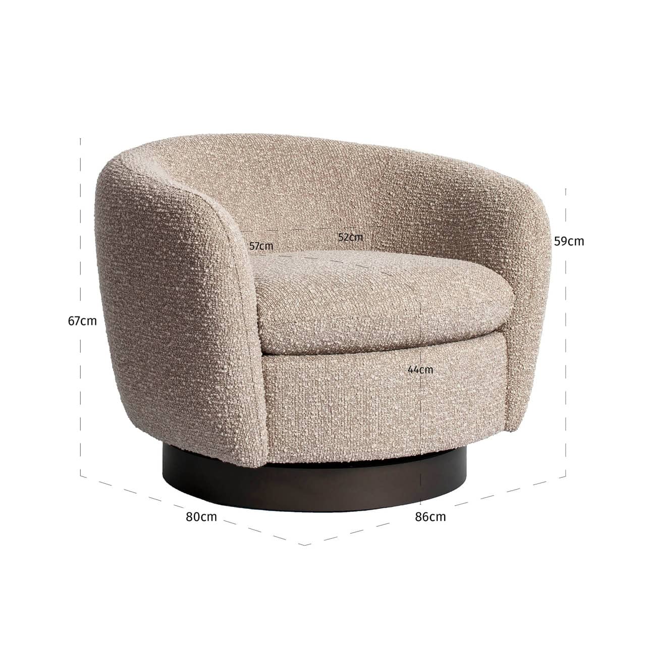 Colmar Accent Chair in natural chunky