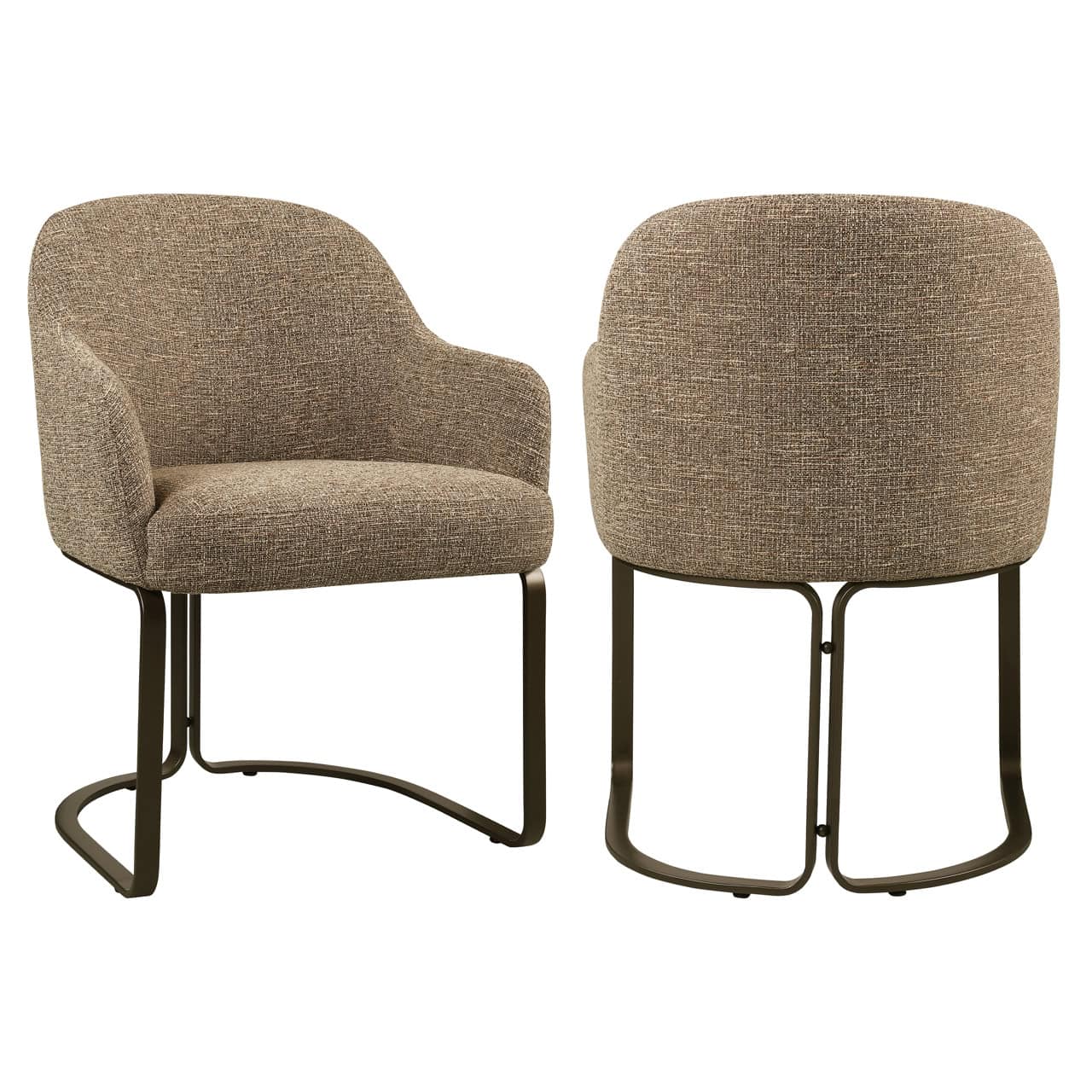 Dining Chair Hadlie - Brown tweed