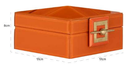 Storage Box Bodine orange small REDUCED by 10% by Renaissance Design Studio