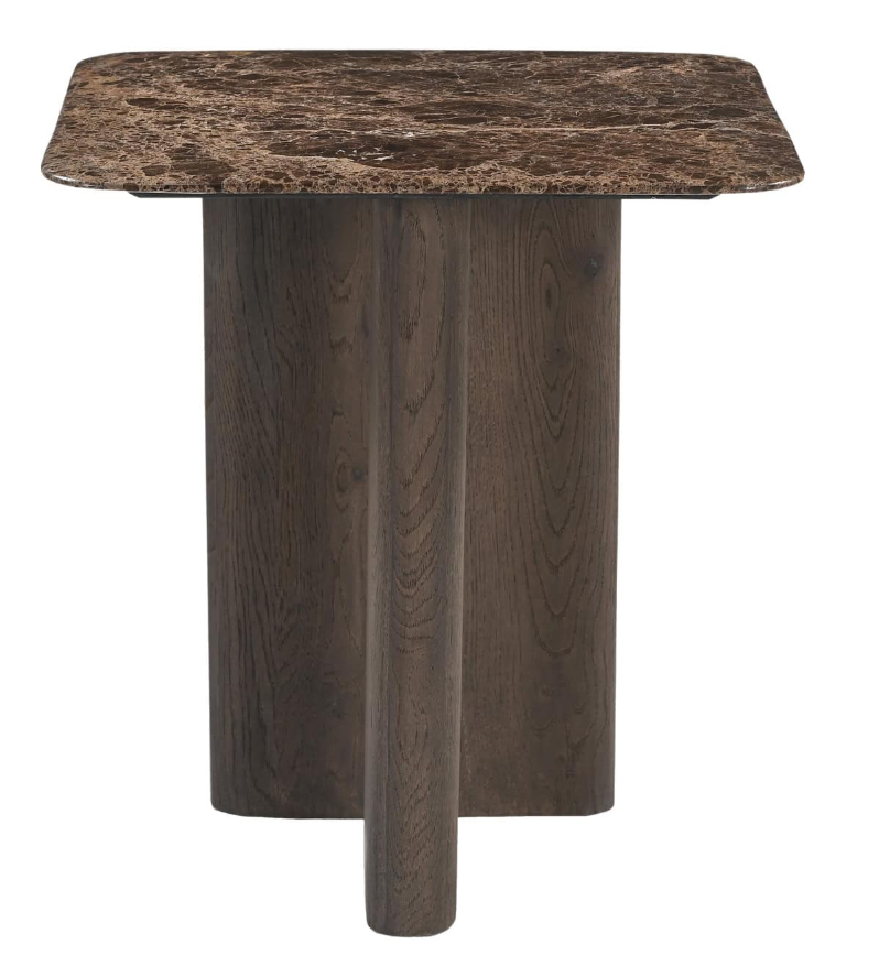 Side table Castillo - Smoked Charcoal Marble top