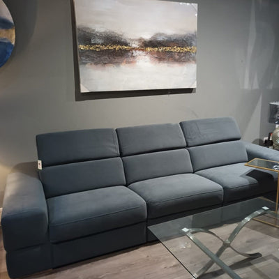 5 seater Cinema Palermo Plaza sofa charcoal grey reduced to clear Save 700