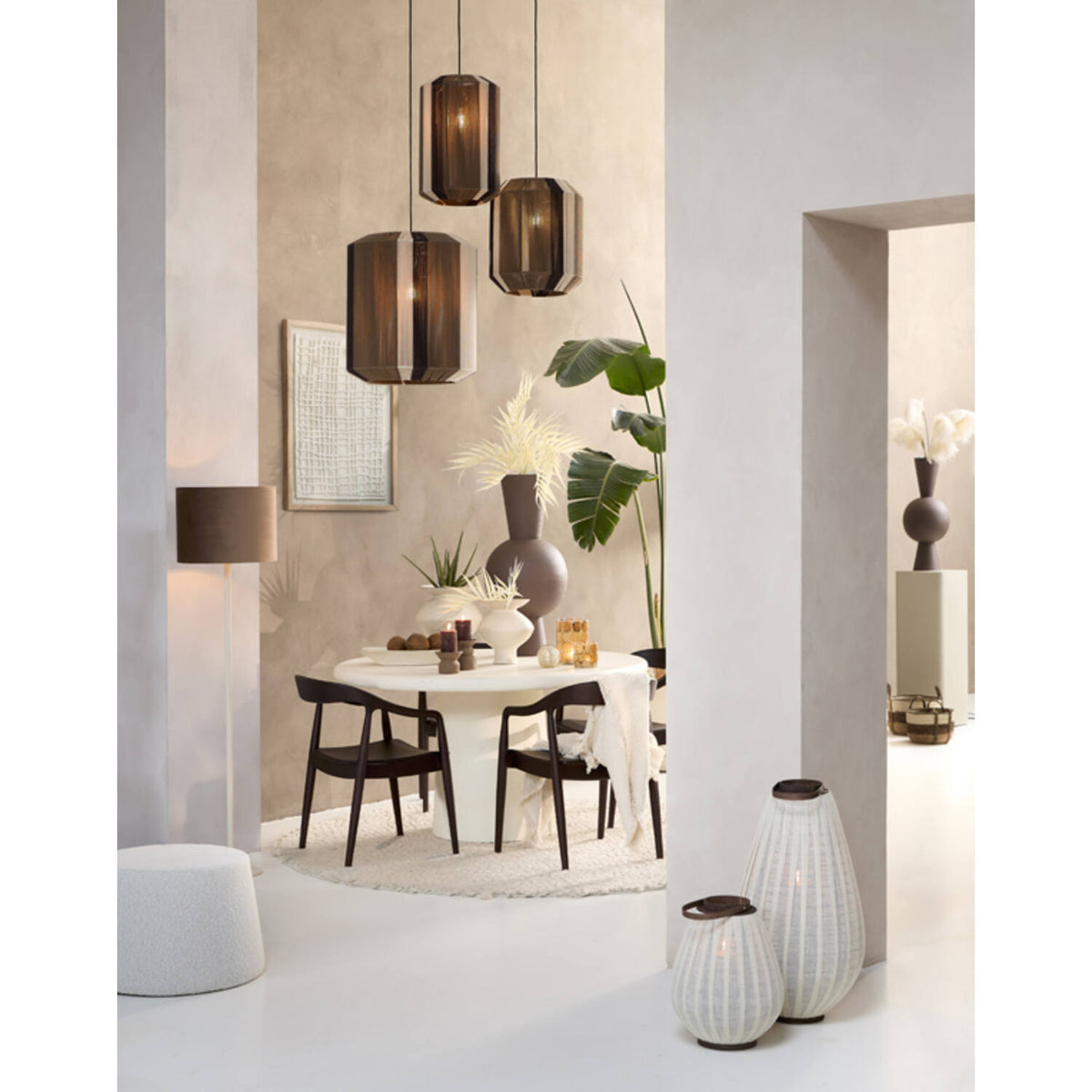 Round Dining table KULONA cream by Light and living