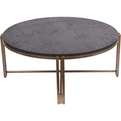 Darby Black Sandblasted Wood and Champagne Frame Coffee Table TBC add images
