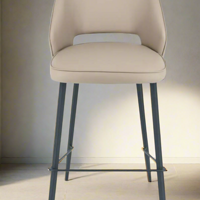 Fargo bar or counter stools in velvet or PU leather look