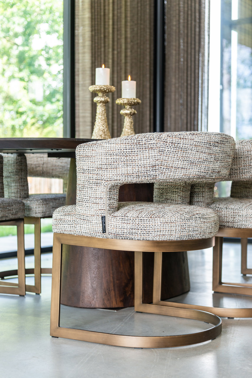 Dining chair Swivel Ellis in Trendy Nature fabric Reduced