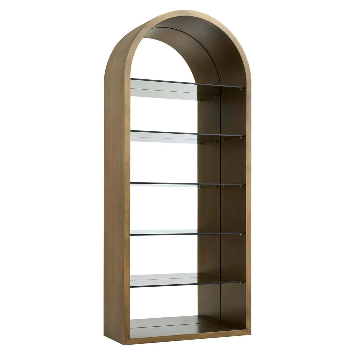 Arched display cabinet Bowie brushed gold