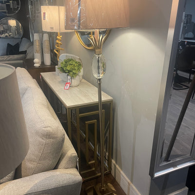 Mindy Champagne Metal floor lamp. Save €70 sale special.