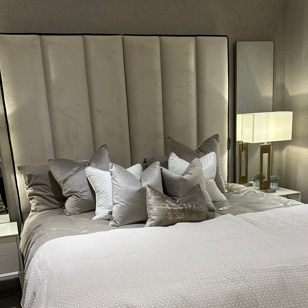 Belle Delta custom Bed frame with 145cm Headboard Horizontal panels