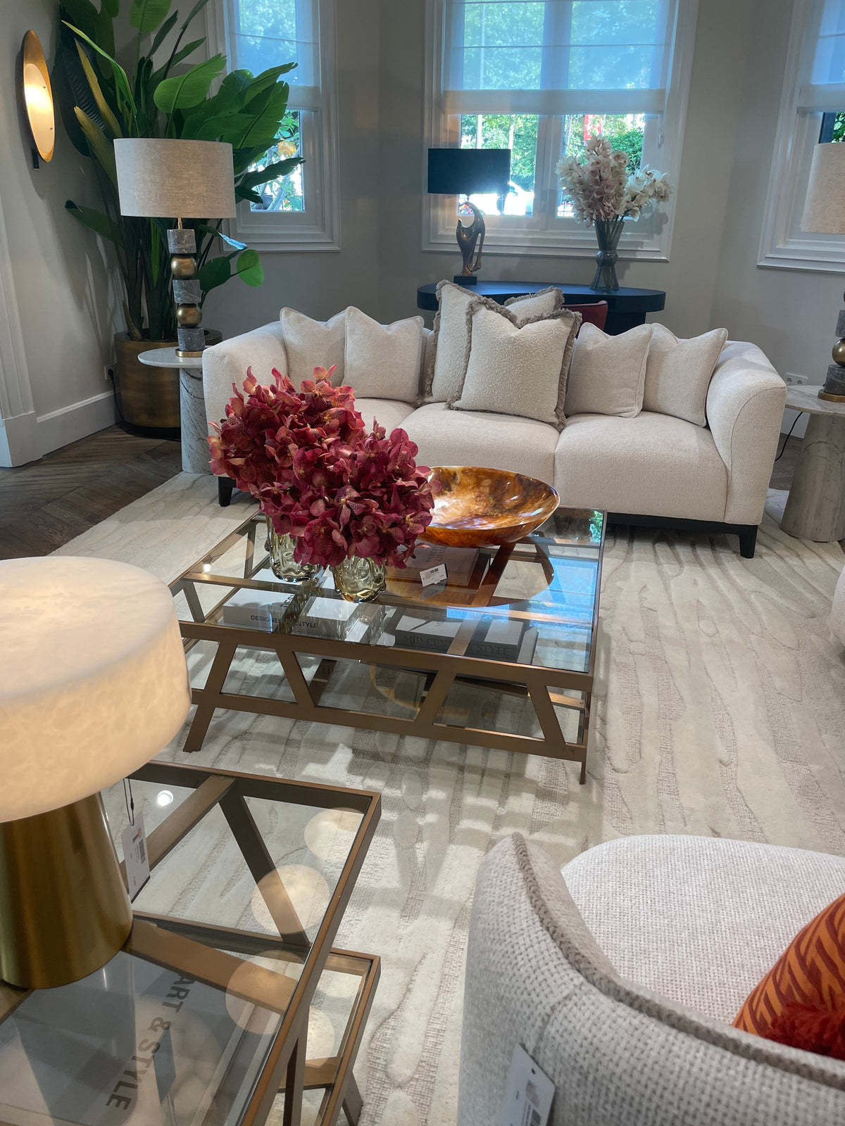 COFFEE TABLE BILLINGHURST SQUARE BRUSHED BRASS by EICHHOLTZ