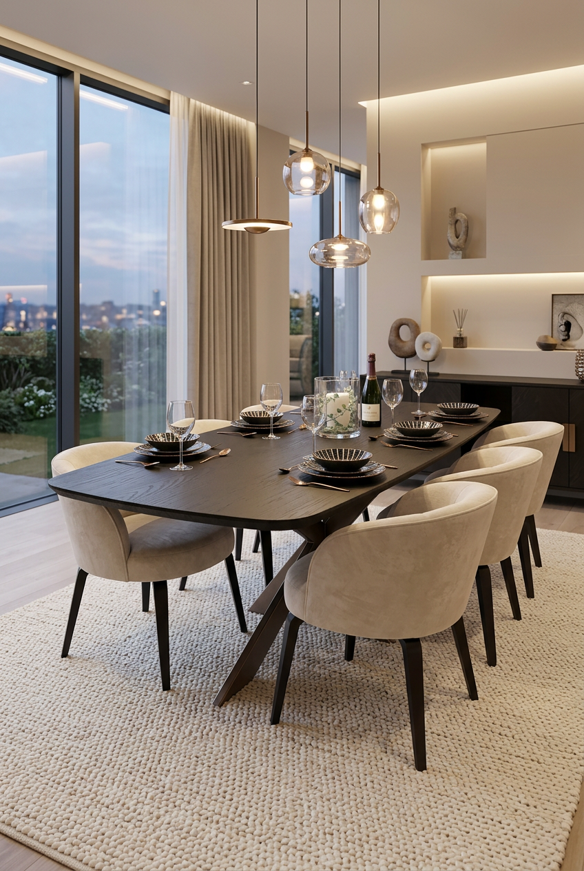 Cameron Danish Oval 280 cm contemporary dining table REDUCED by 10% by Richmond