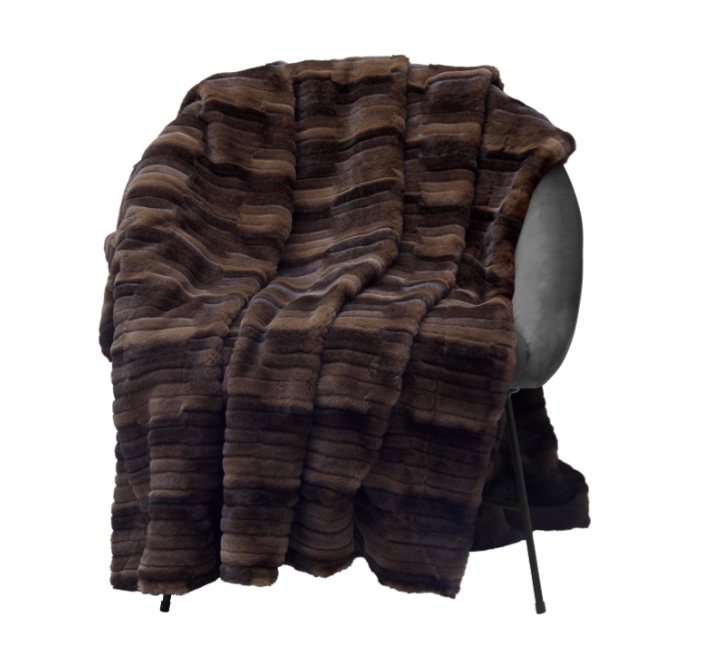 Chocolate Fur Throw by skinnwille