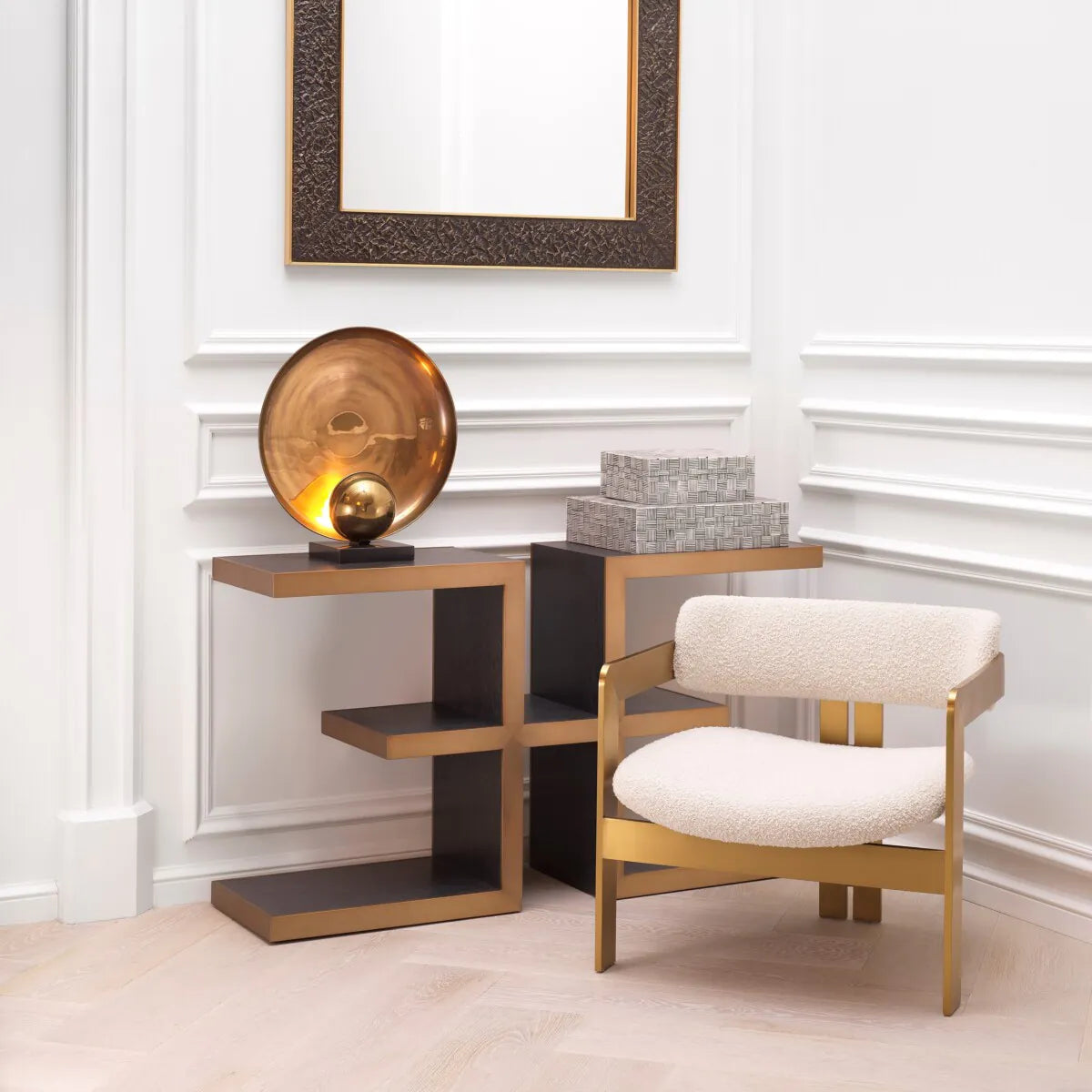 Chair Donato Brushed brass finish by Eichholtz Ex Display Save 25%