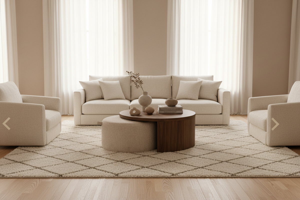 Coffee table Windsor walnut lodge desert fire retardant (Set of 2 pieces)