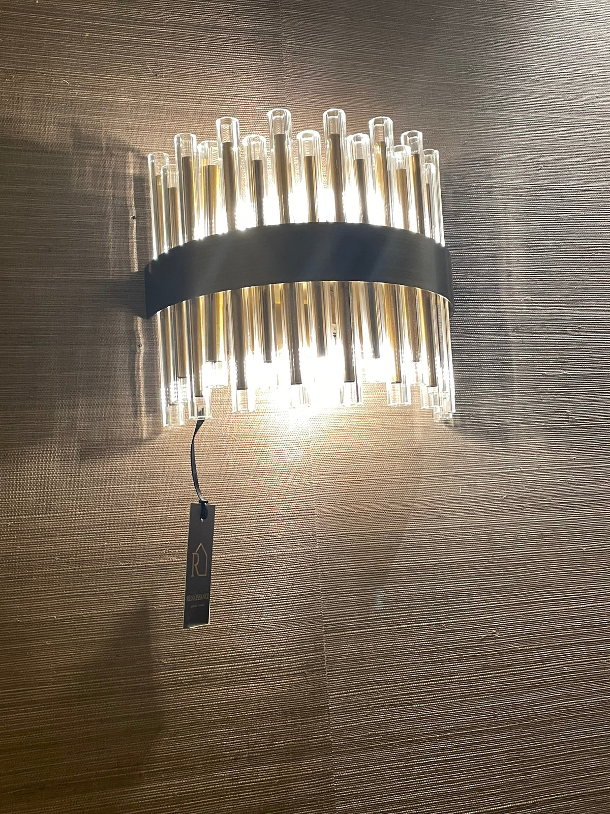 Colmar Wide Wall Light Brushed Brass by Rv ASTLEY - Reduced
