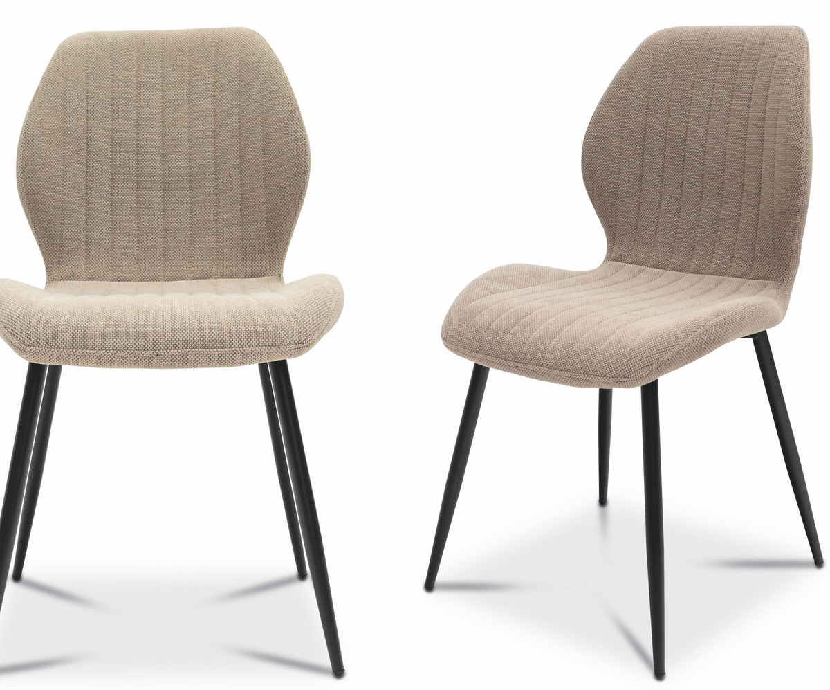 Connor Fabric Dining Chair in Natural Stone water repellent fabric