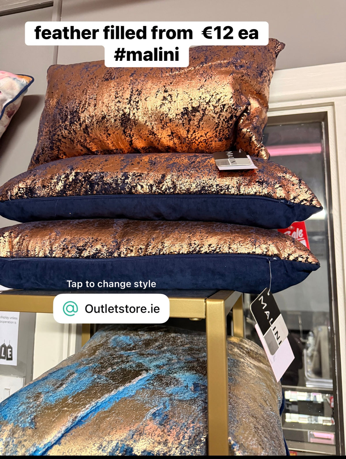 Cushions by Scatterbox Malini less than half price . Instore only