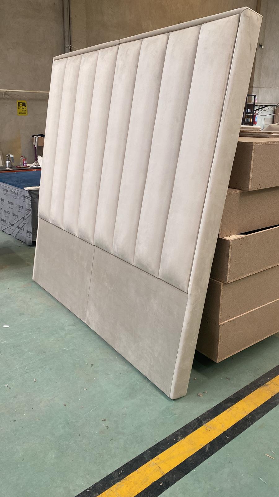 Delta Full wall height headboard 220 x 210 cm . Item sold as seen Instore only
