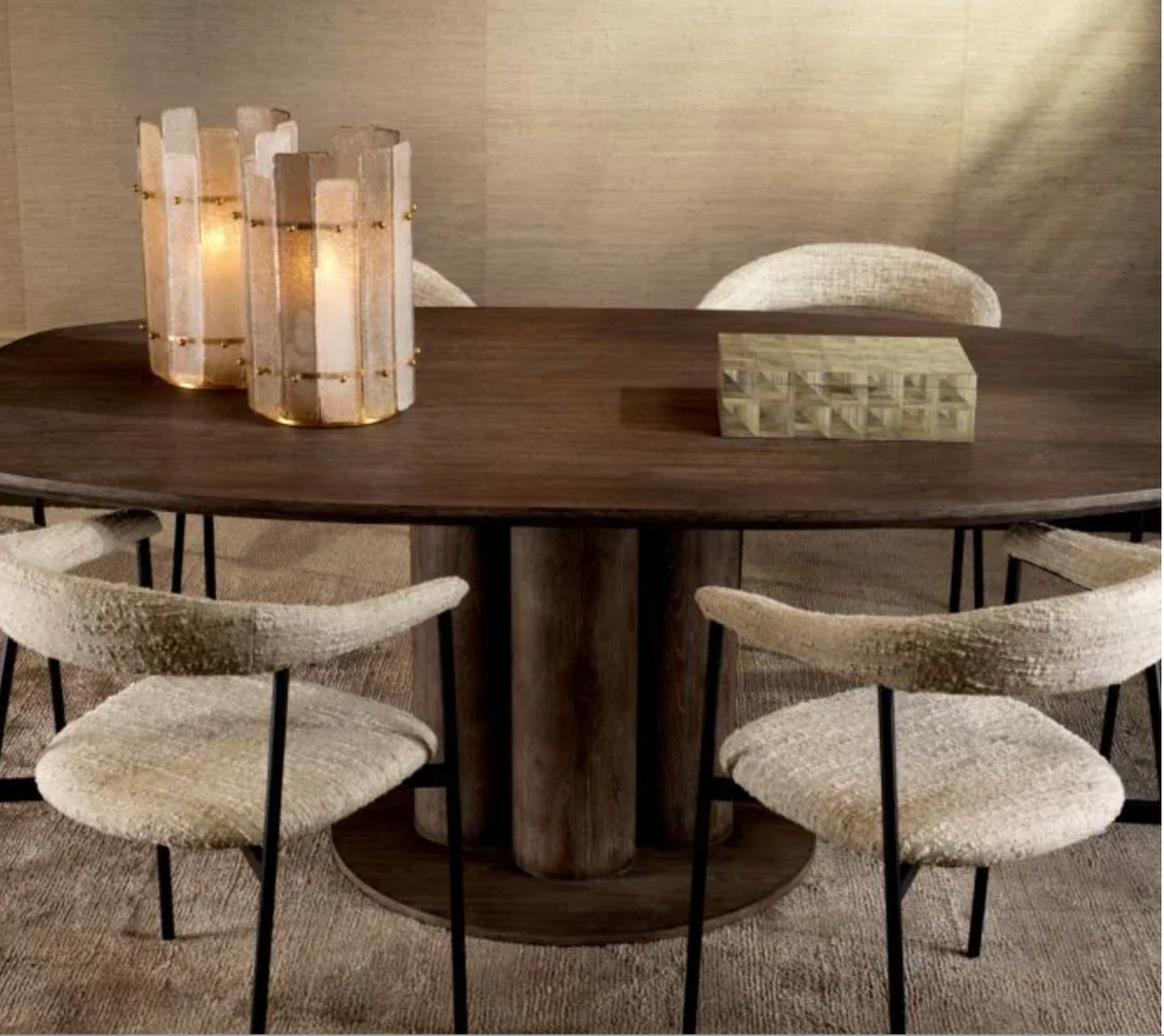 Dining table Silverstone oak veneer 200 cm Westwood by Eichholtxz
