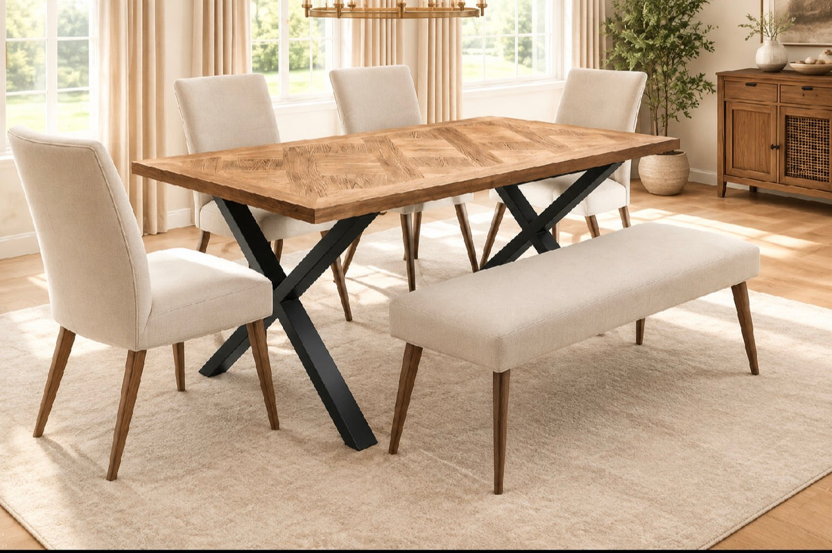 Eden 1.8 Dining Table Elm Veneer last one reduced