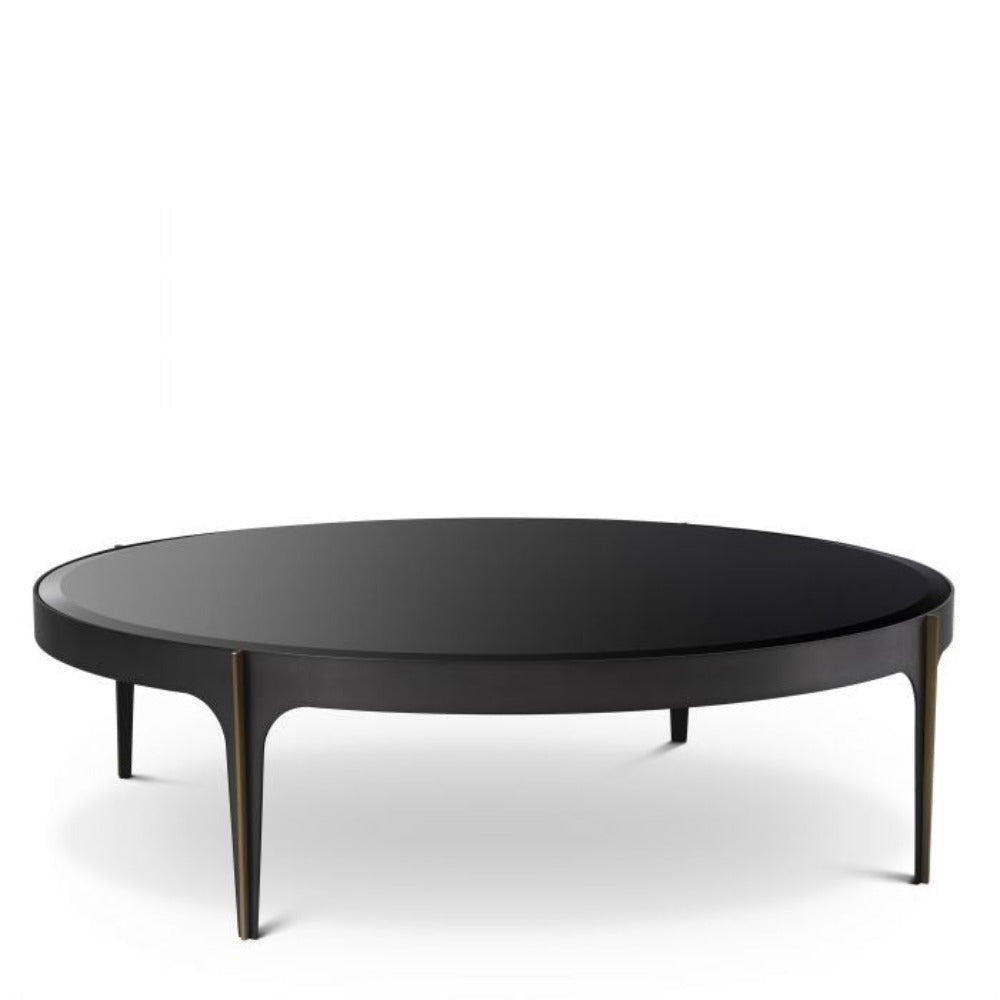 Eichholtz Artemisa Large Dark Bronze Coffee Table With Brass Accents