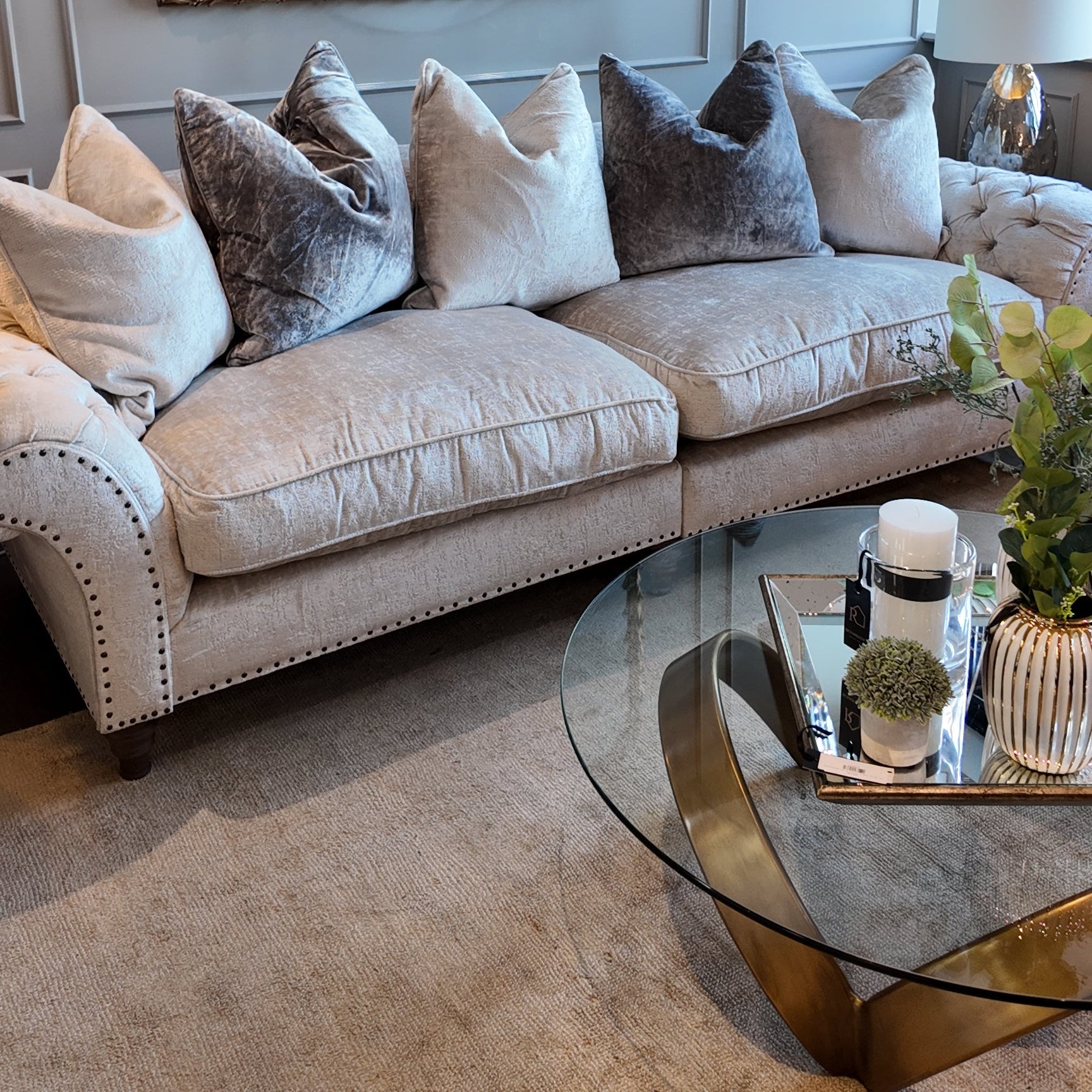 Westbridge Keaton sofa XL plus Loveseat in Jersey flannel.. Available from stock big reduction