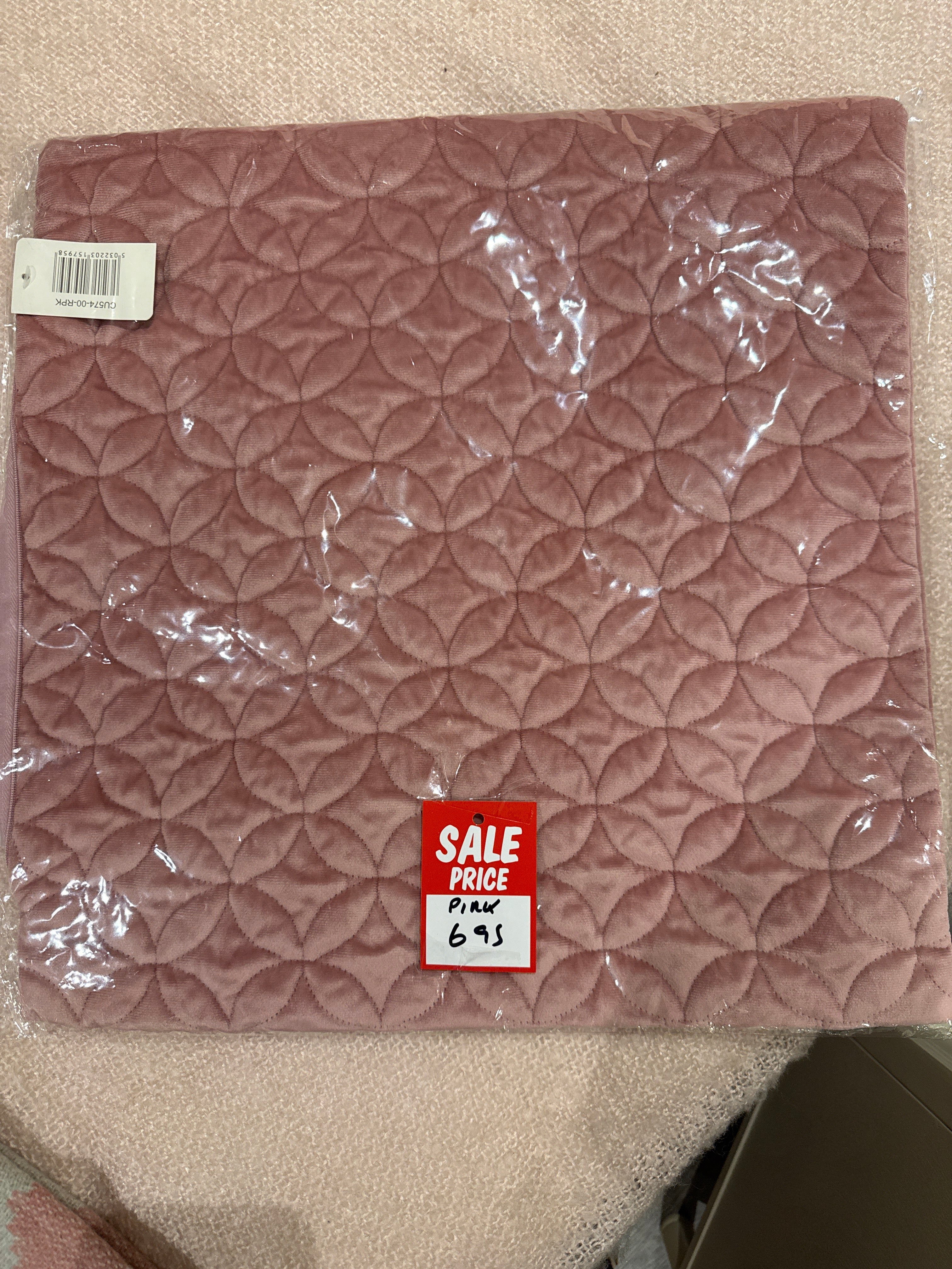Blush pink cushion cover half price