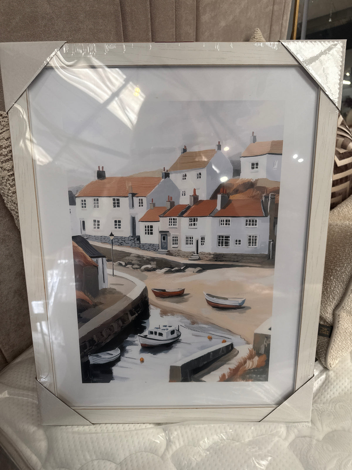 Framed print fishing boats/beached boats Limited Edition