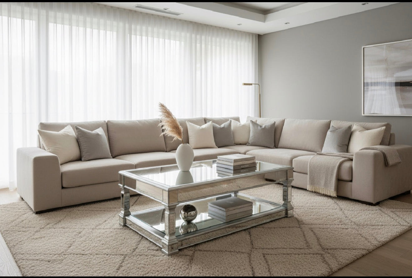 Apollo Mirrored Large Coffee Table 130cm