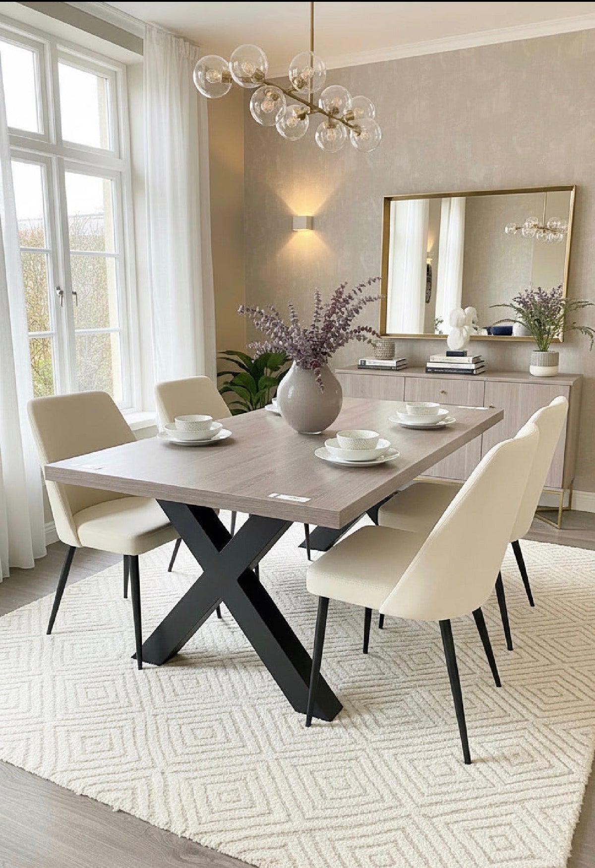 Dynasty 180 cm Dining Table With SMART TOP & Cross Leg reduced by furniture link