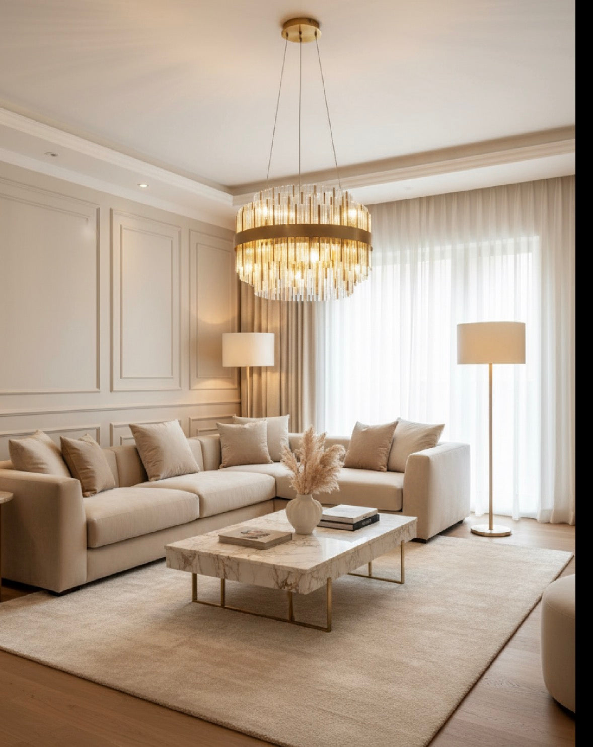 Freya Brushed Antique Brass Chandelier by RV Astley Reduced by RVA