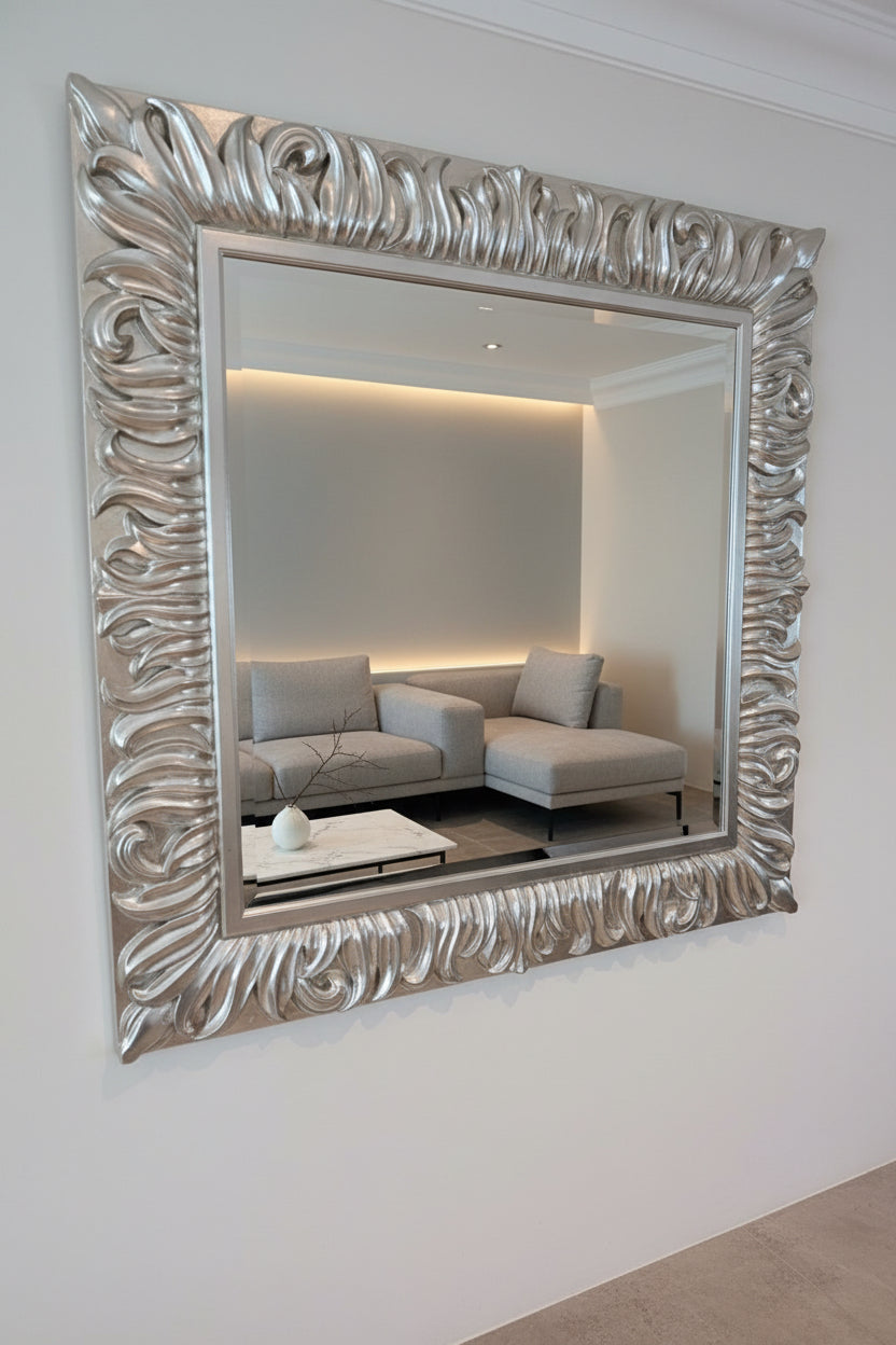Mindy square mirror ex showroom 120 cm by Outlet Store