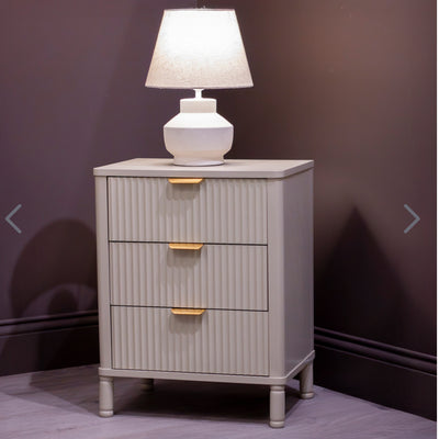 Parker bedside cabinet locker w 3 drawers  limited stock nett price