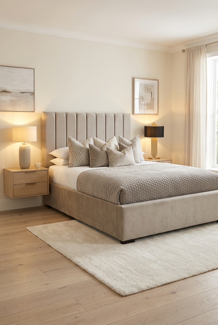 Custom made Delta W2 super bed with frame made for you by our master upholsterer by Home of Beds
