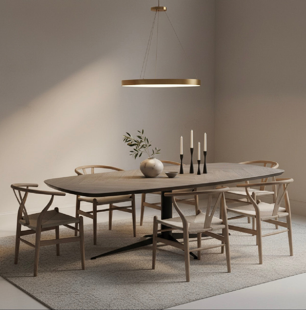Fishbone 240cm stunning Contemporary Oak Dining Tables almost half price ! by pmp