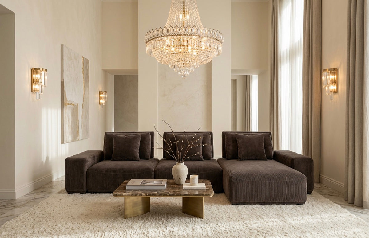 Mondial Modular Sofa with chaise by Eichholtz save up to 50% off ex display by Eichholtz