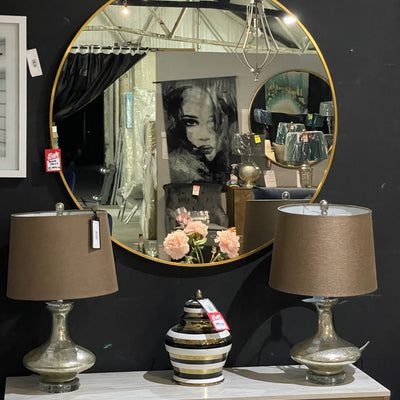 Alex round Circle mirrors in gold