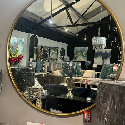 Liberty 120 cm round gold mirror REDUCED clearance Limited Stock