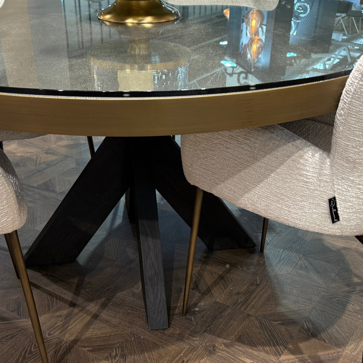 Kensington bloomville 140 cm dining table with free glass top. REDUCED by 10%