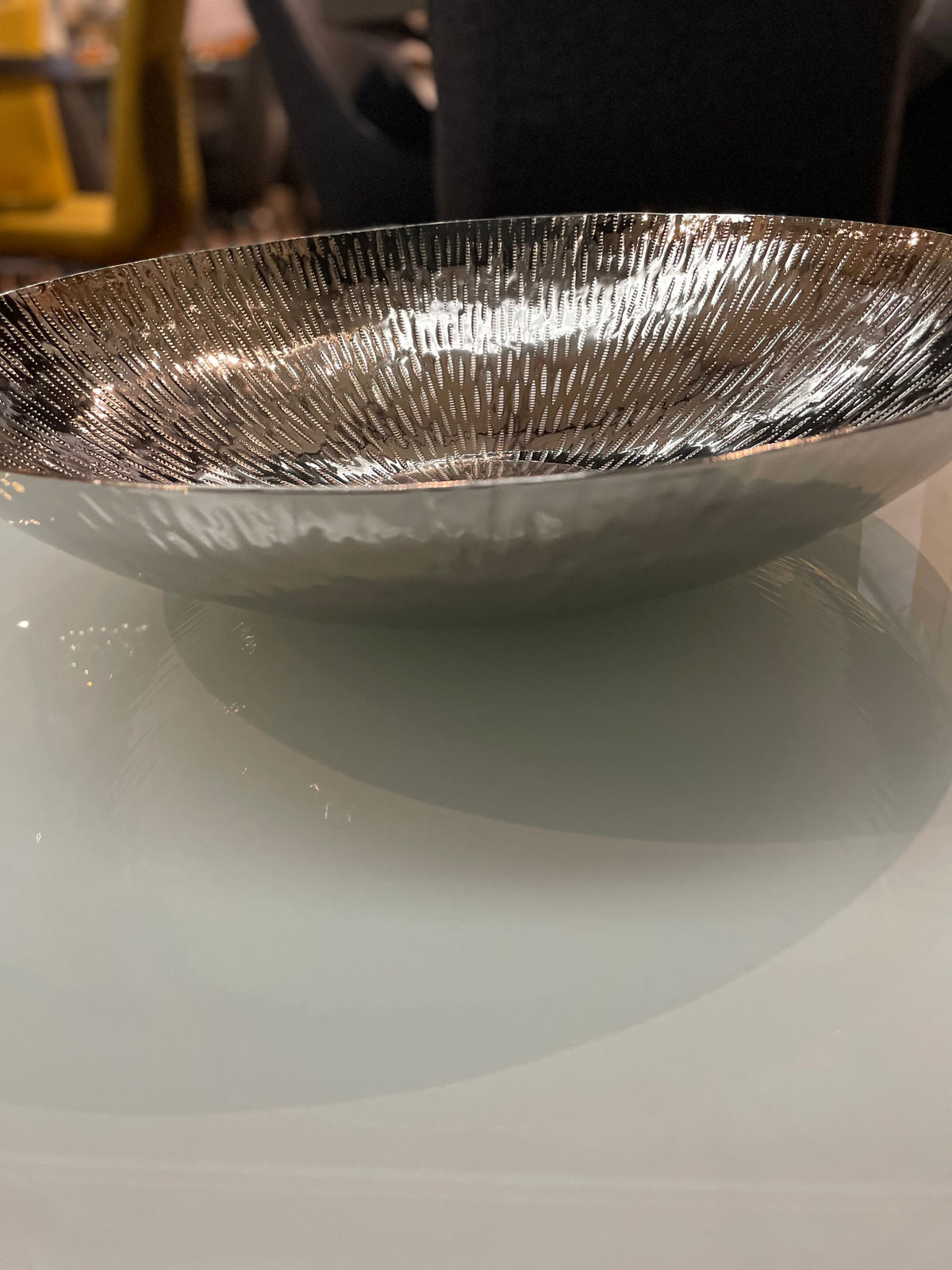 Large nickel bowl fabulous kitchen counter for fruit etc less than half price clearance in store pick up only