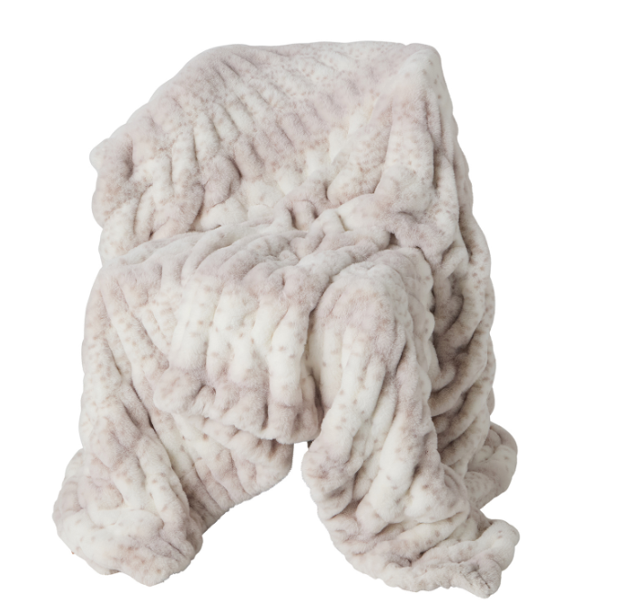 Luvelle Fur Throw ib Snow