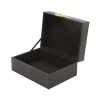 Matte Black jewellery box with gold catch