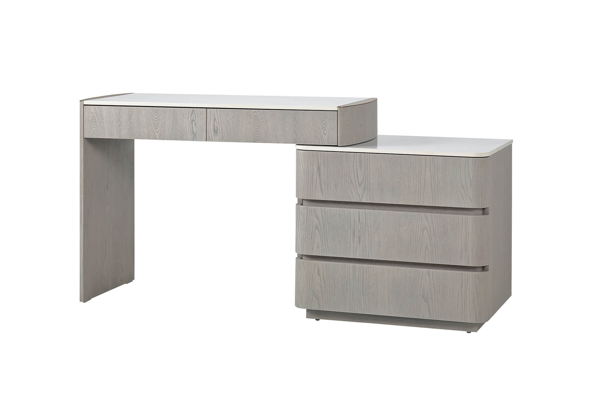 Mondi Dressing Table with 5 Drawer Chest Washed Oak