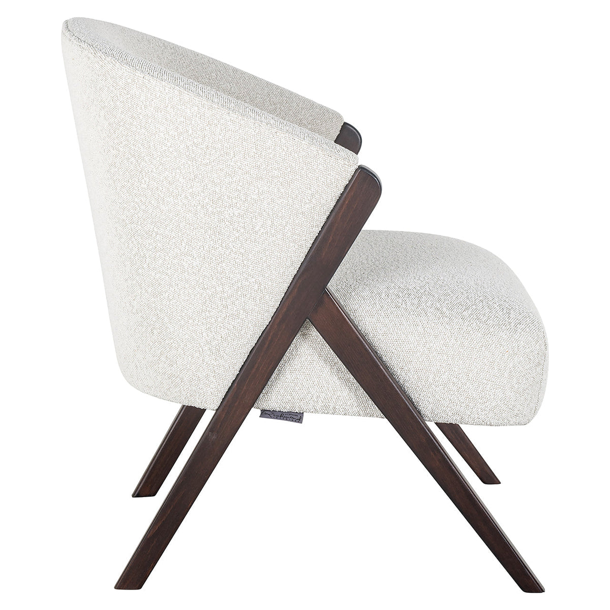 Mia occasional chair in white boucle