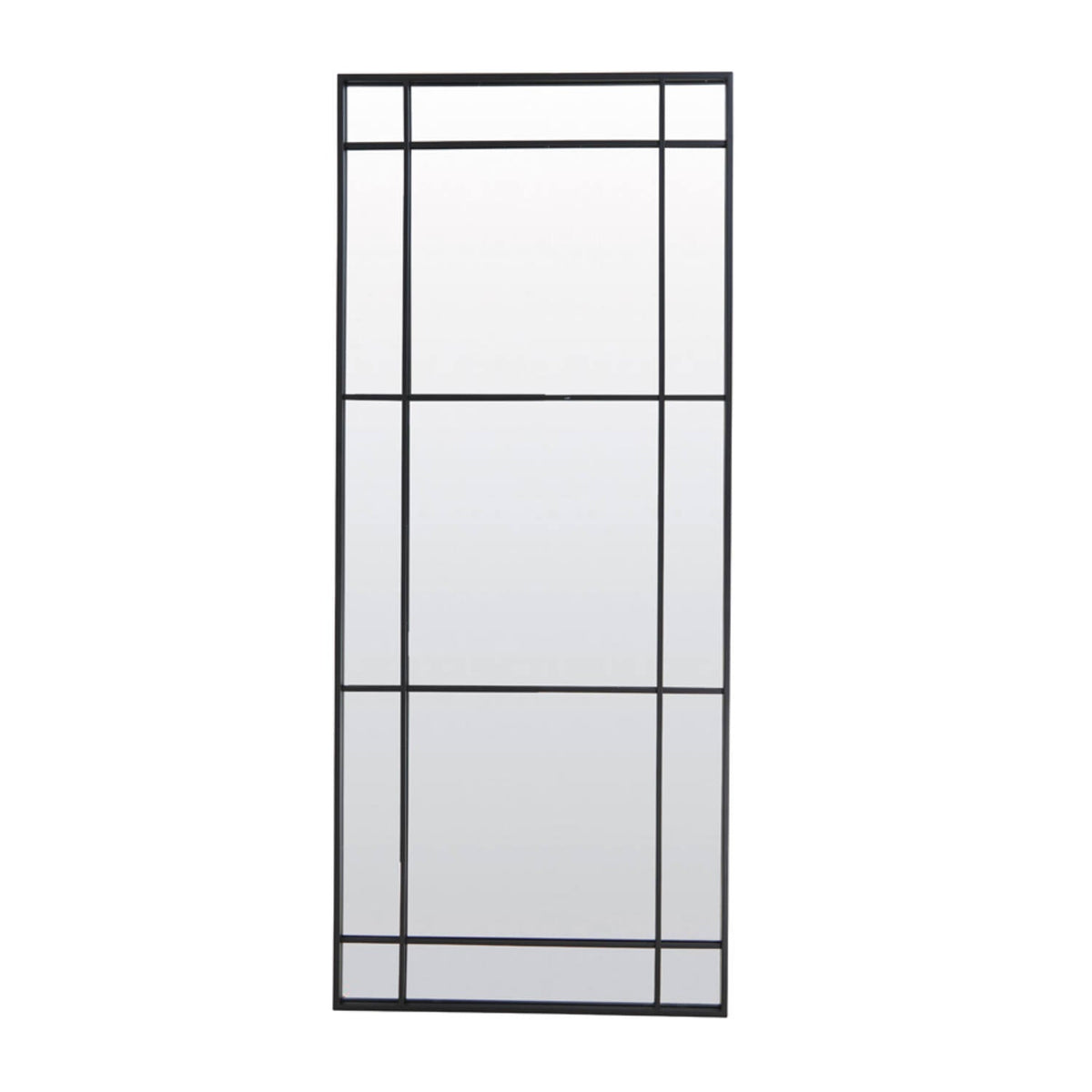 Mirror RINCON clear glass+matt black 77x3x183 cm
