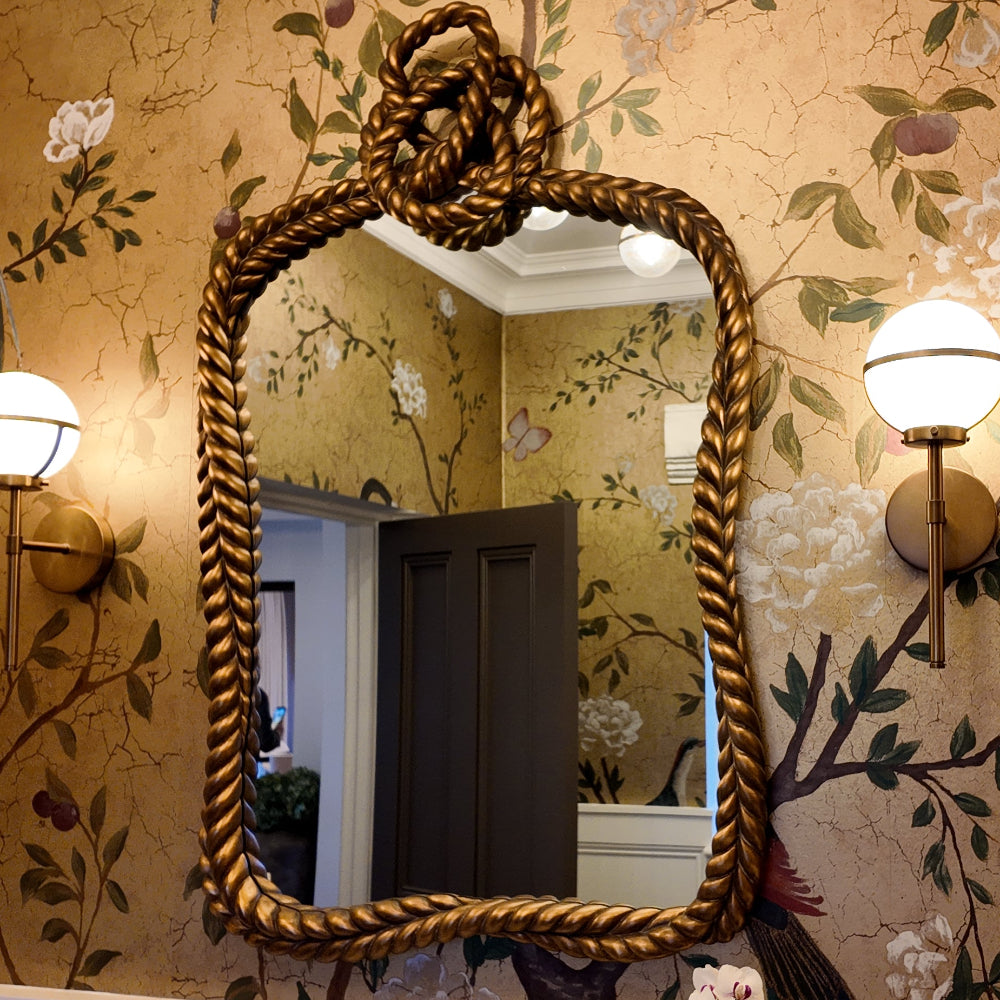 Mirror Vincenso S antiqued gold leaf by Eichholtz