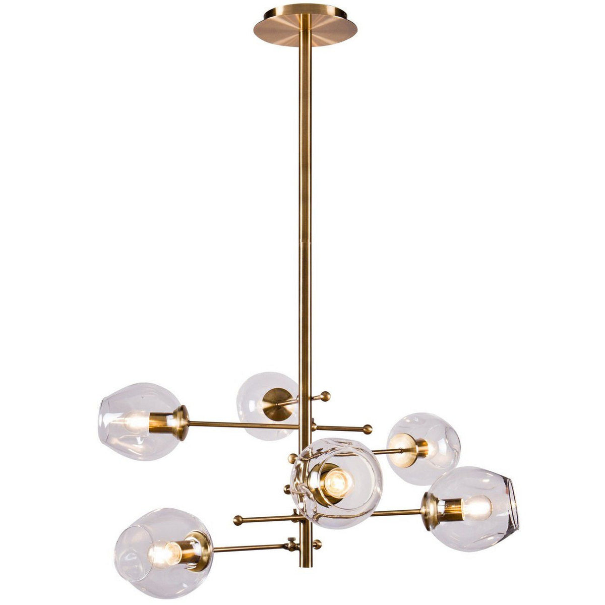 Orion Bubble brass chandelier