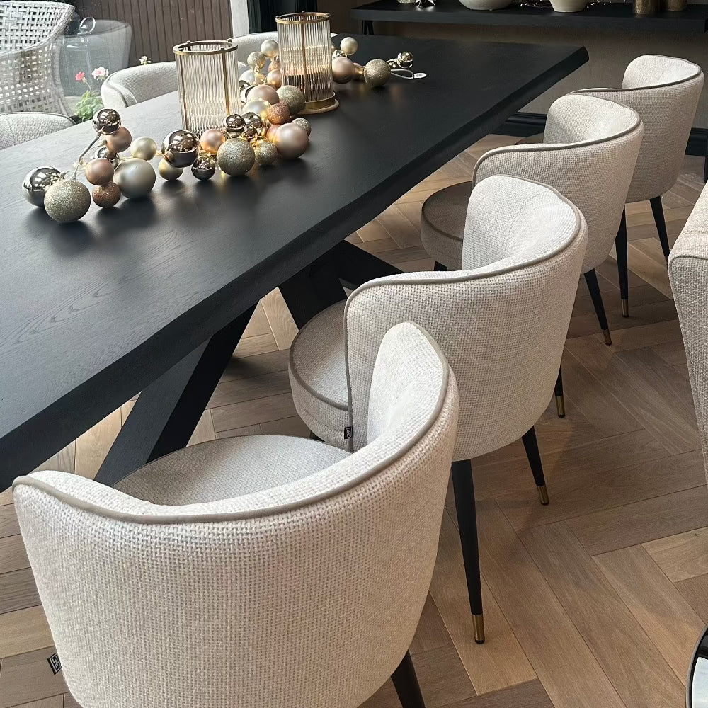 Renaissance Provence extra wide Bespoke 6cm of solid oak with live edge Dining Table
