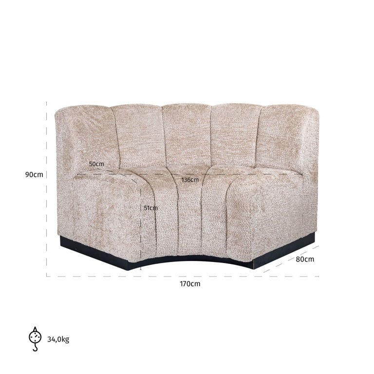 Round buffet dining sofa modular banquette